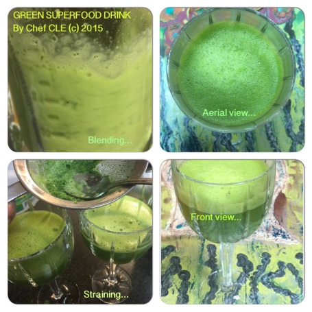 GREEN SUPERFOOD DRINK (and recipe) (c) CLEASTER COTTON 2015